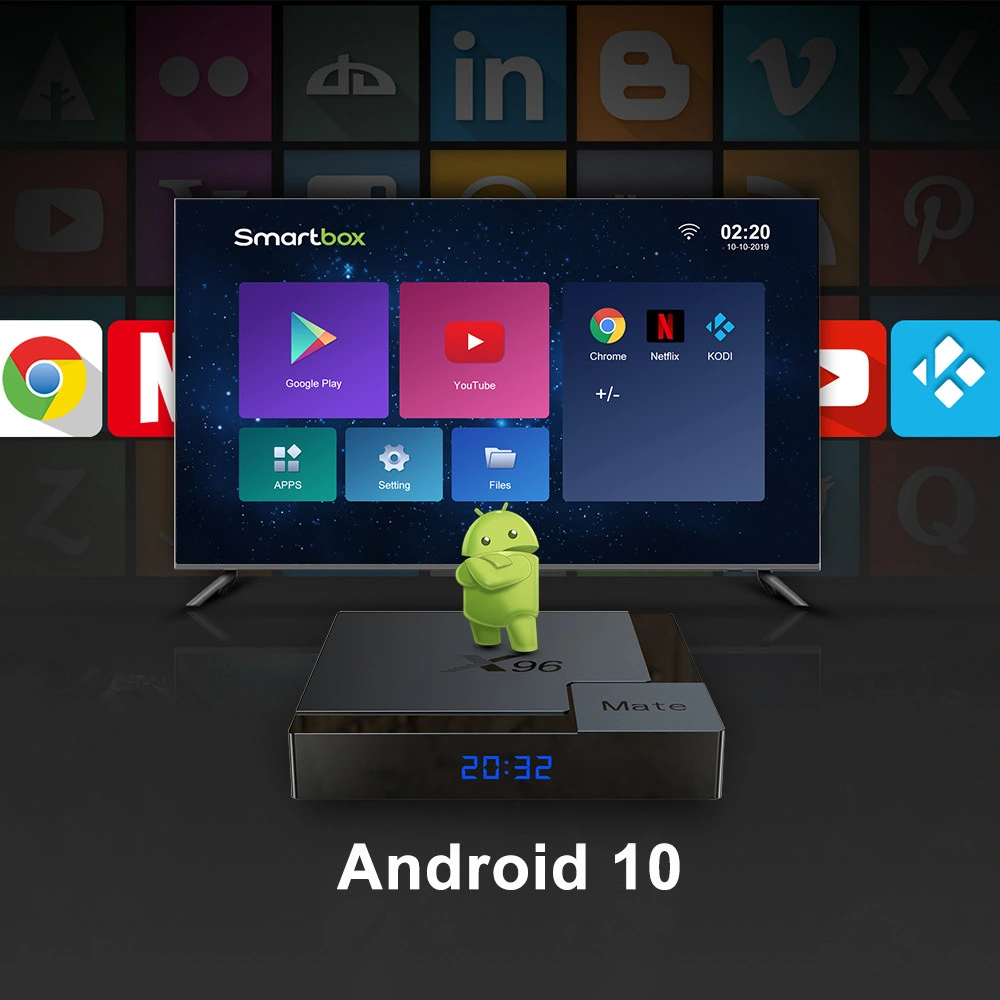 X96 Android 10 TV Box H616 Quad Core 4G 32GB 2.4G WiFi Google Play 4K Smart Android Box Media Play Set Top Box STB X96 Mini