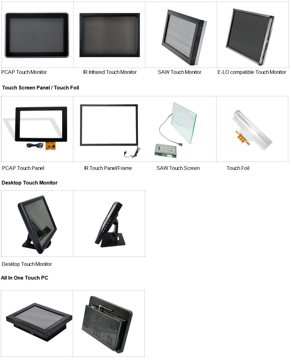 China Touch Screen Display Factory 15 Inch Pcap Touch Screen Display