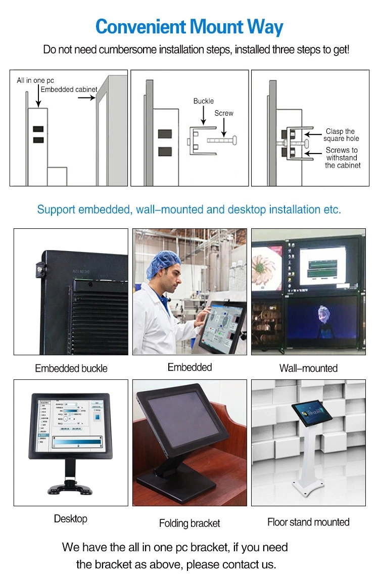 Restaurant Ordering Embedded Rugged Tablet PC Industrial Panel PC with Poe, RS232, RS485 Touchscreen