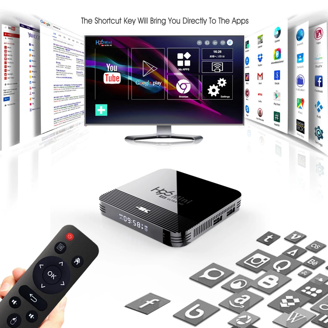 Best Android Box TV 1g 8g 2g 16g Google Play Tvbox H96 Mini H8 Android TV Set-Top Box