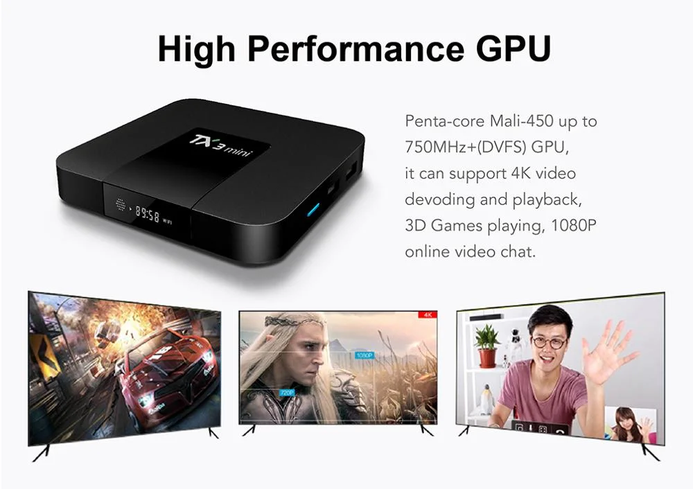 Amlogic S905W Quad Core 1GB 16GB ROM Android 7.1 TV Box Tx3 Mini Quad Core HDD Player Android Smart TV Set Top Box