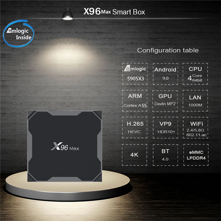 High Grade 2GB 16GB Firmware Update S905X3 X96 Max Android 9.0 TV Box Digital Set Top Box