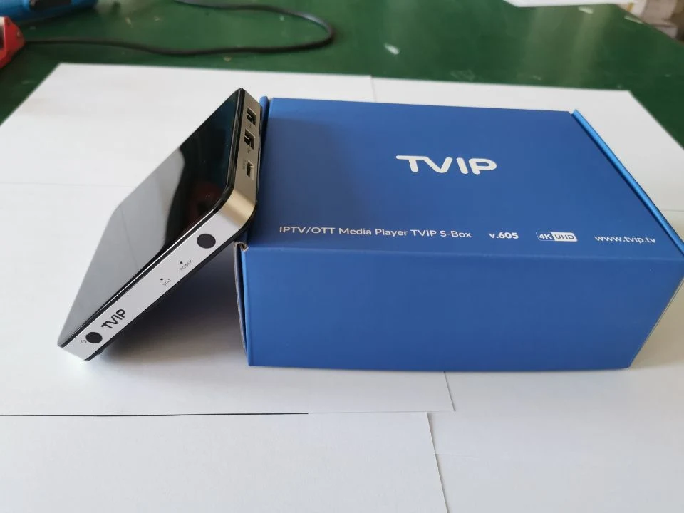 Original Tvip605 Smart TV Box 8g S905X IPTV Box Android&Linux Dual OS Set Top Box 2.4G/5g WiFi Support H. 265 Media TV Box 4K