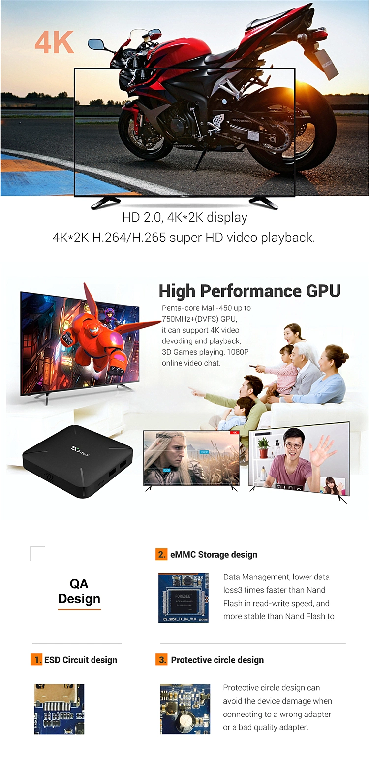Android Ott TV Box Tx3 Mini-H S90W 2g 16g Free to Air Mouse Set Top Box HD TV Box TV Box Andriod Smart TV Box