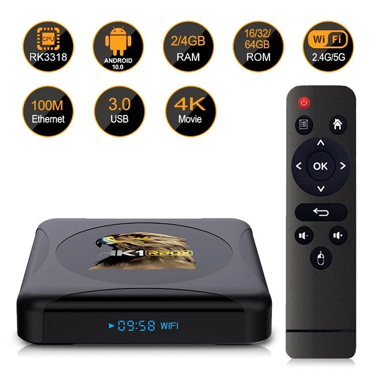 Rk3318 R1mini Set-Top Box TV Box HD Player Android 10 Dual WiFi Bt4.0