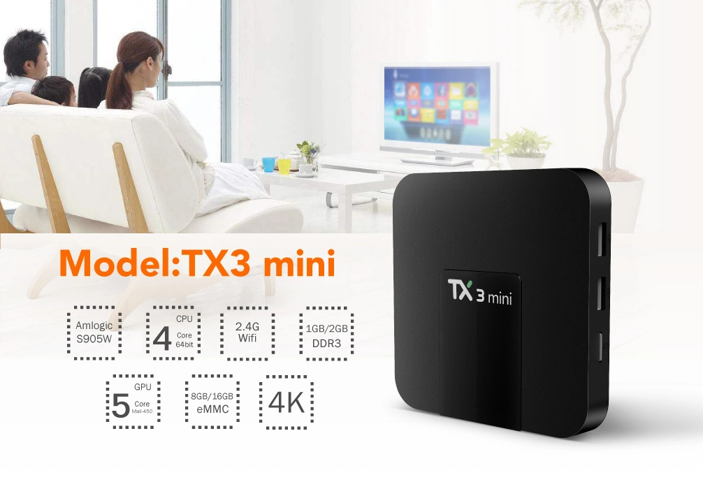 Android Box HD 4K Media Player Android 7.1 Set Top Box OEM Logo Mini TV Box