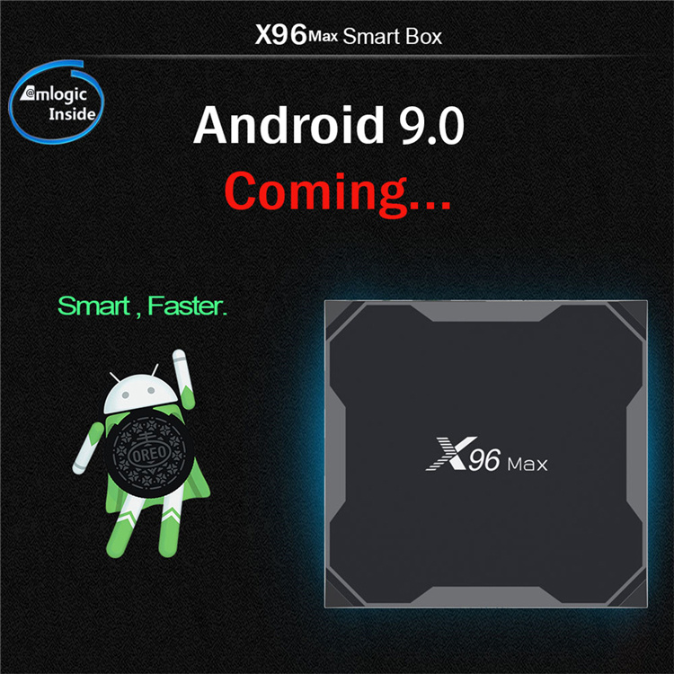 New Technology Hot Sale 4GB 32GB Firmware Update S905X3 X96 Max Android 9.0 TV Box Digital Set Top Box