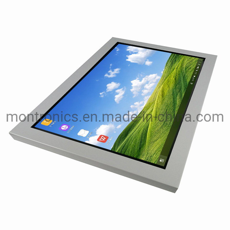 Medical White Industrial Kiosk IP65 Waterproof IR Touch 19 Inch Open Frame Touch Screen Monitor