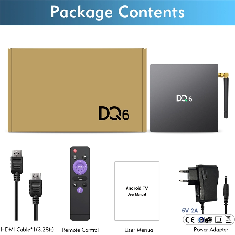 Factory Price Dq6 TV Box Android 10 IPTV Set Top Box
