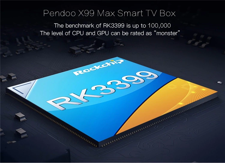 HD Satellite Receiver TV Box Pendoo X99 Max Rk3399 4G 32g Android 7.1 Internet TV Smart Set Top Box with 4G SIM Card Set Top Box