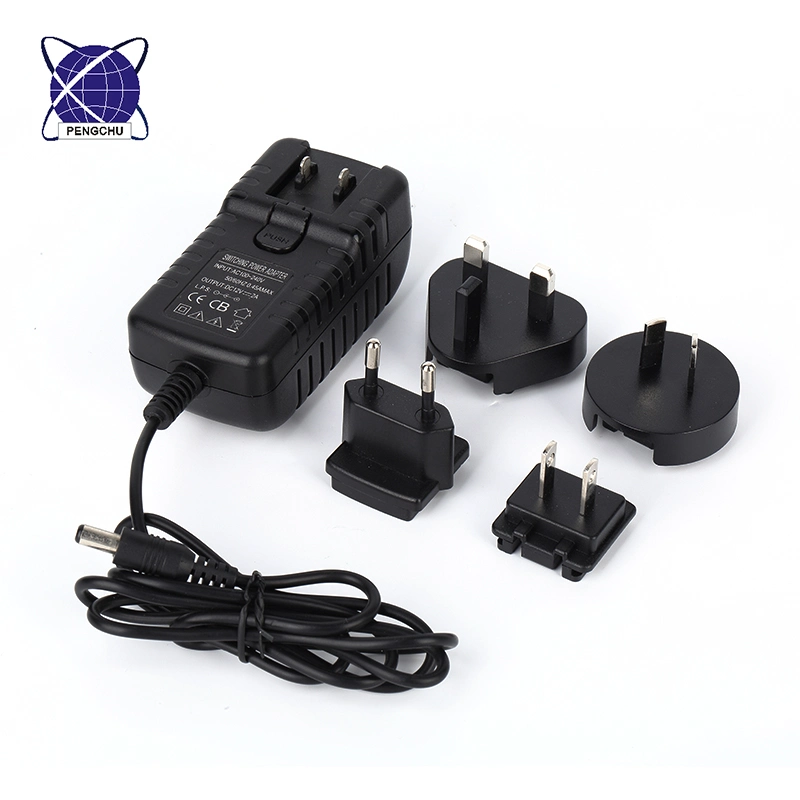 6V 2A 12W AC DC Switch Charger Interchangeable Power Adapter for Set Top Box