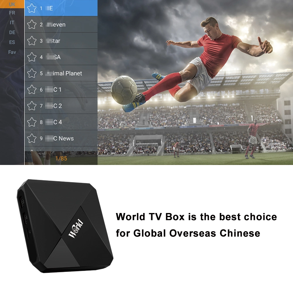 World TV Android 7.1 Support International Many Channels IPTV Set Top Box