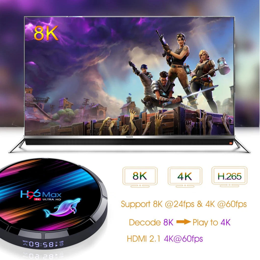 8K Ultra HD H96 Max X3 Android 9.0 Smart TV Box 4GB 64GB Set Top Box S905X3 2.4G/5g WiFi Set Top Box Media Player