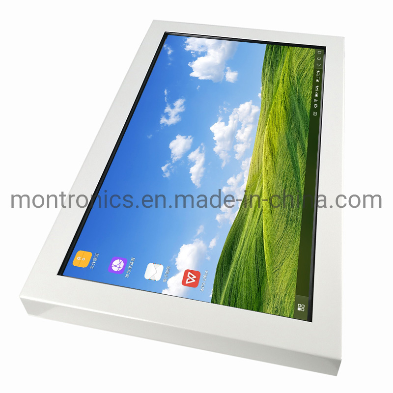 Medical White Industrial Kiosk IP65 Waterproof IR Touch 19 Inch Open Frame Touch Screen Monitor
