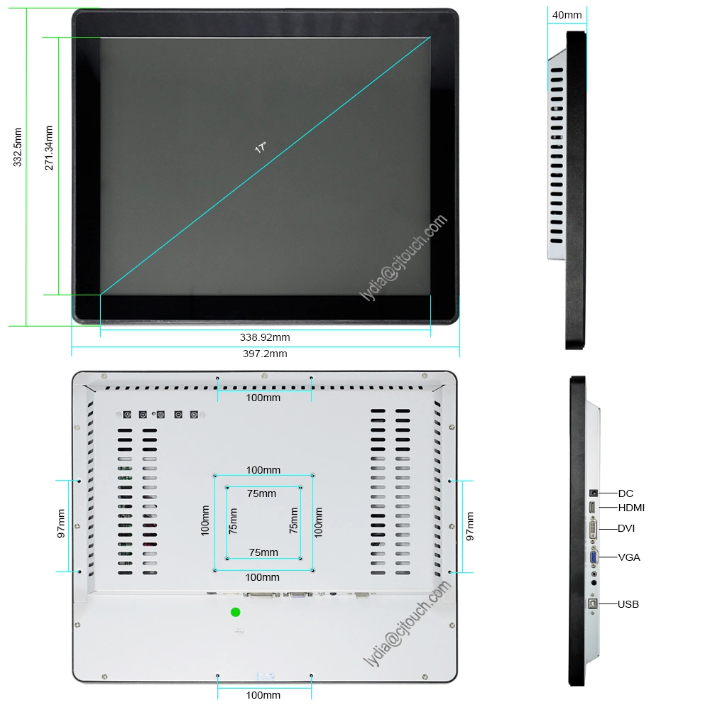 Cjtouch 17 Inch IP65 Touchscreen Monitor 17