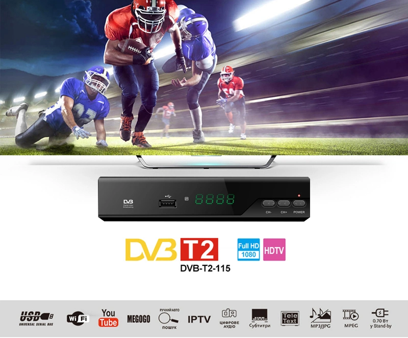 Full HD Digital TV Box Support Youtube IPTV WiFi DVB T2 Set Top Box