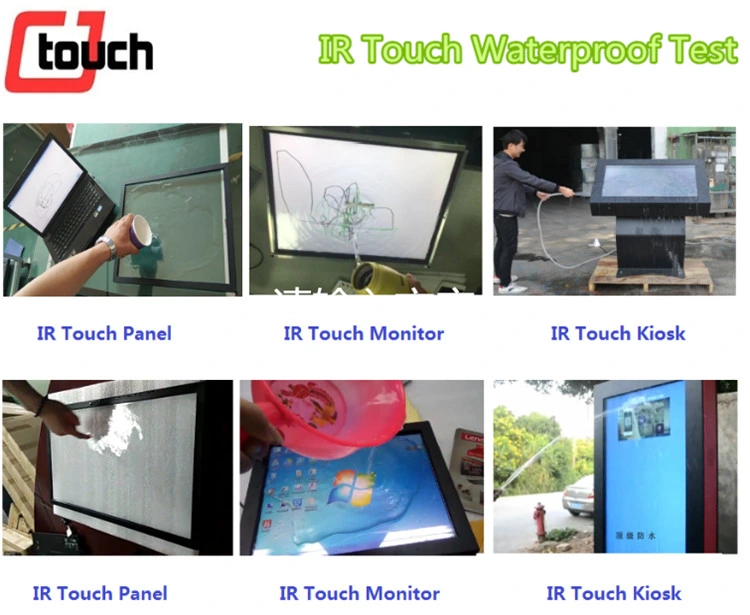 18.5inch Monitor IR Infrared 3/4mm Tempered IP65 Vandalproof Waterproof Outdoor Touchscreen Panels Glass