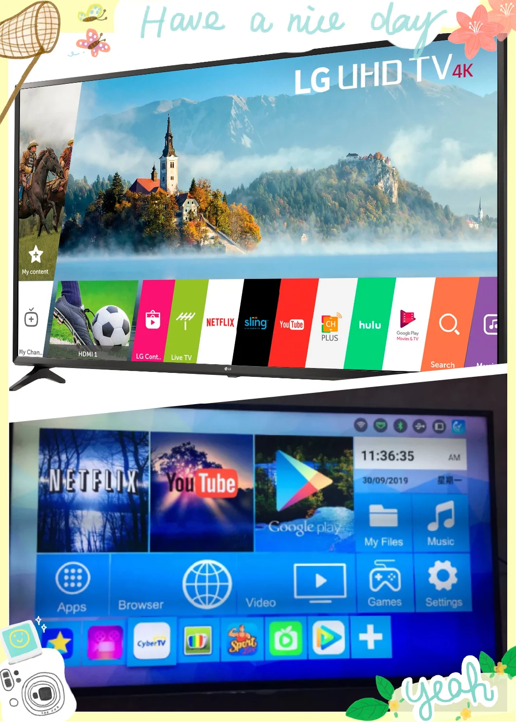 Malaysia IPTV Smart UHD Indoor 32 Inch LED TV Without Set-Top Box