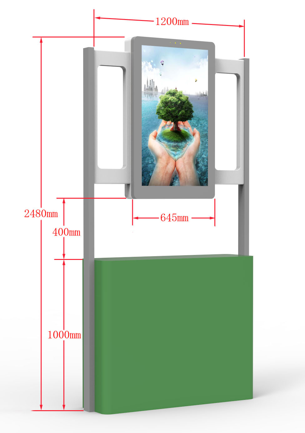 34 Inch Touch Screen High Resolution Movable Promotional Advertising Display Screen