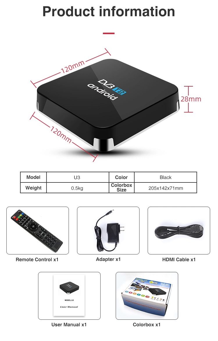 New Product Android DVB-T2 Set Top Box Ott+T2 TV Box