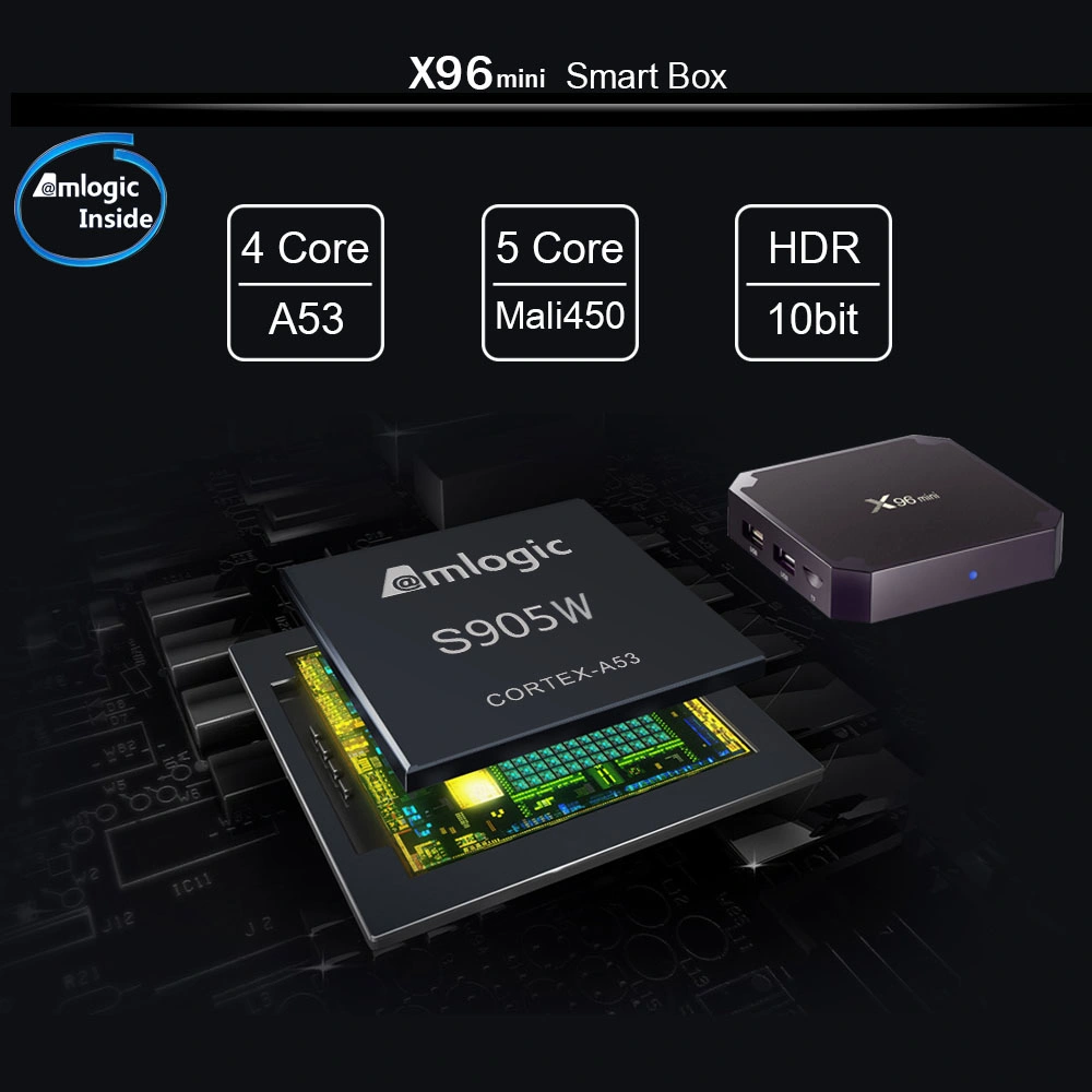 Factory Promotional Price Amlogic S905W Quad Core 2GB 16GB TV Box Android 71 Smart TV Set Top Box X96mini