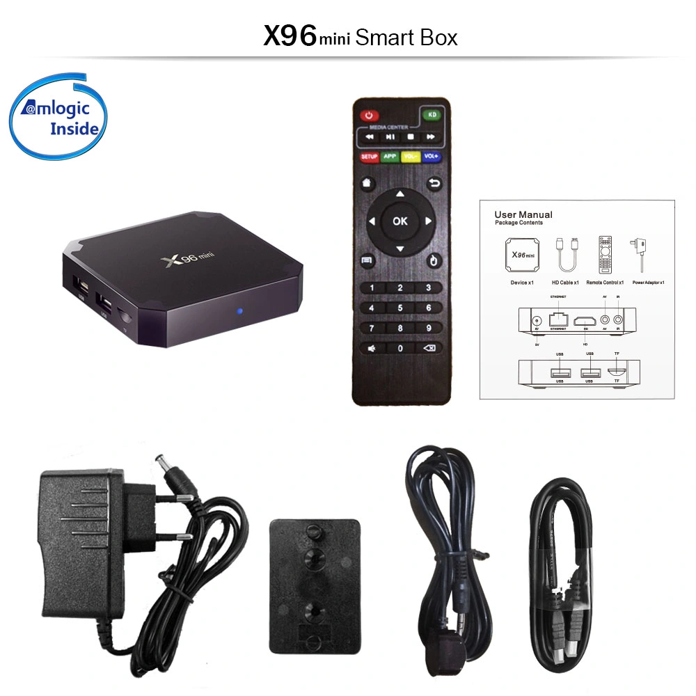 X96 Mini IPTV Set Top Box X96 Mini 1GB/8GB Amlogic S905W Android TV Box