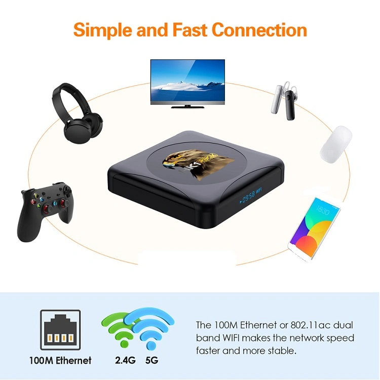 Rk3318 R1mini Set-Top Box TV Box HD Player Android 10 Dual WiFi Bt4.0