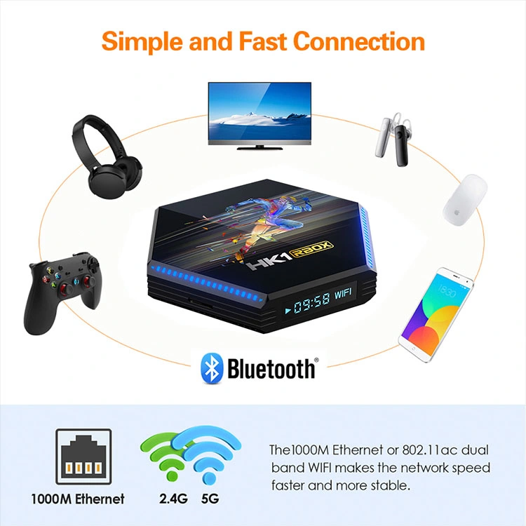 HK1 Rbox R2 Topleo Android 11.0 Reselltictid Set Top Box HD Remote 4K Android TV Box