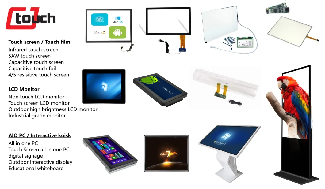 New Design Wall Mount Touch Screen All in One Computer Monitor POS System with Capacitive Touch