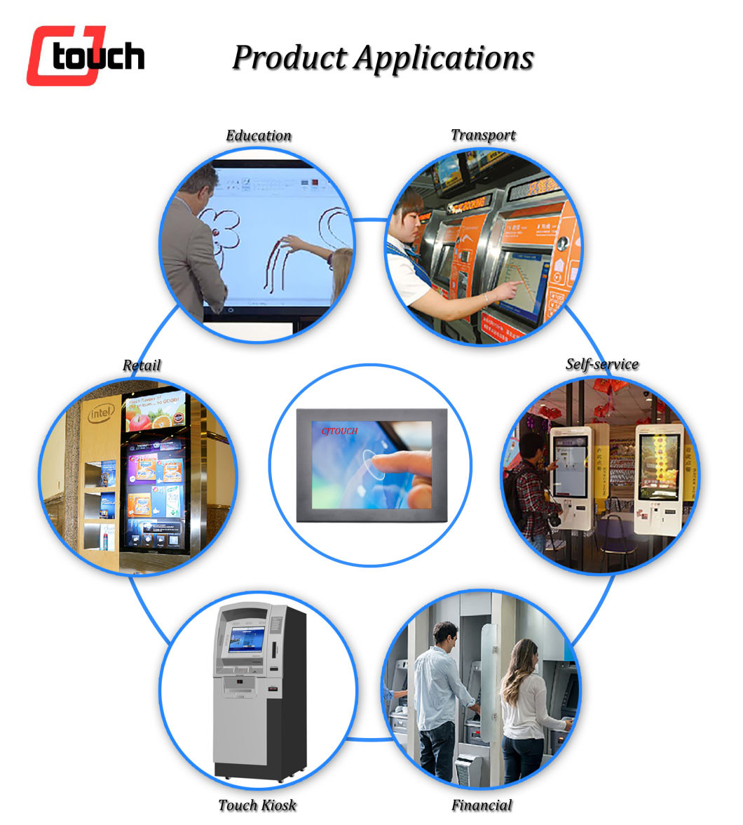 Cjtouch Pcap Multipoints Capacitive Touch Screen Monitor for Computer Display LCD Openframe Industrial Aio Touch All