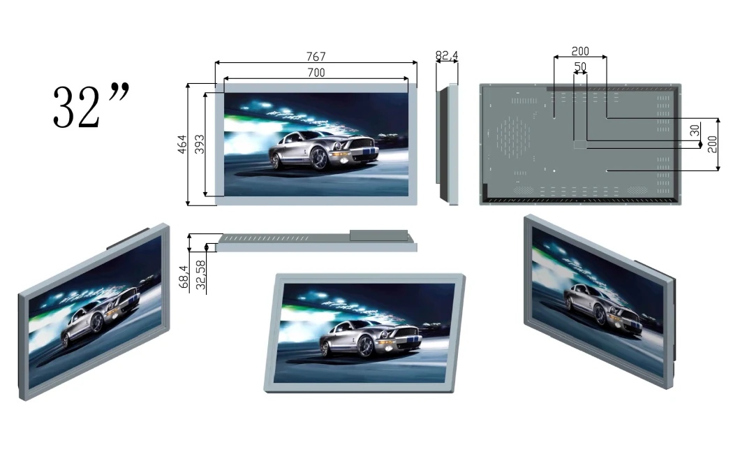 High Quality 32 Inch Capacitive HD Touch Screen Monitor for Raspberry Pi