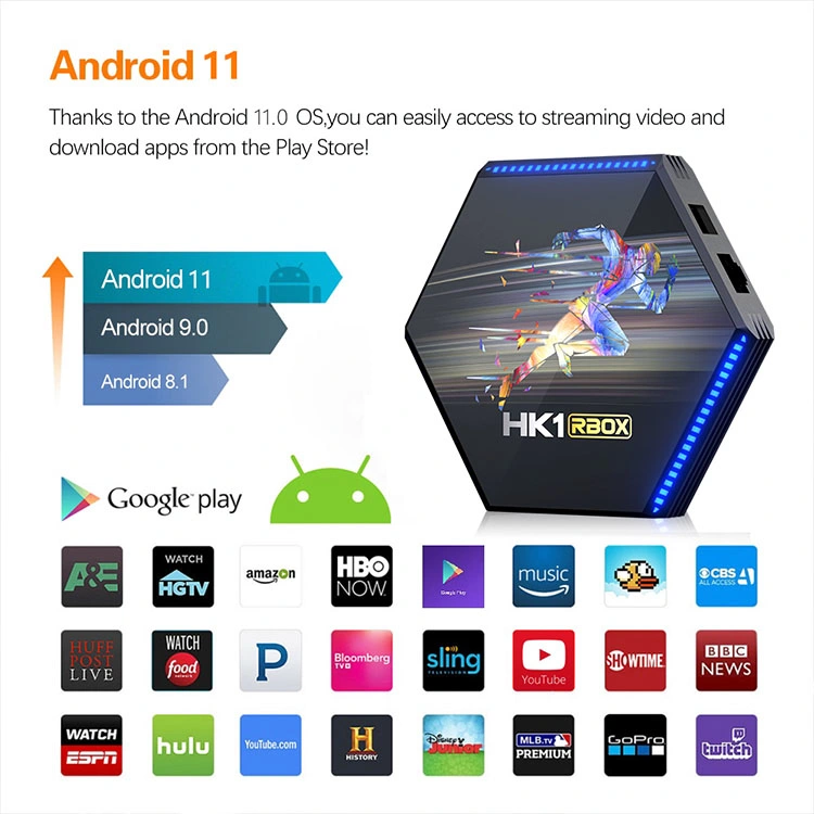 HK1 Rbox R2 Topleo Android 11.0 Reselltictid Set Top Box HD Remote 4K Android TV Box
