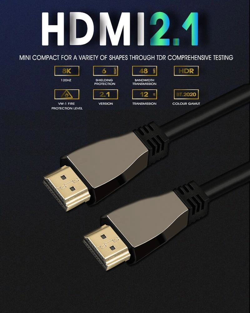 Manufacturer Set-Top Box Good Price Cable 1.5m 3D 8K Male to Male HDMI Cable