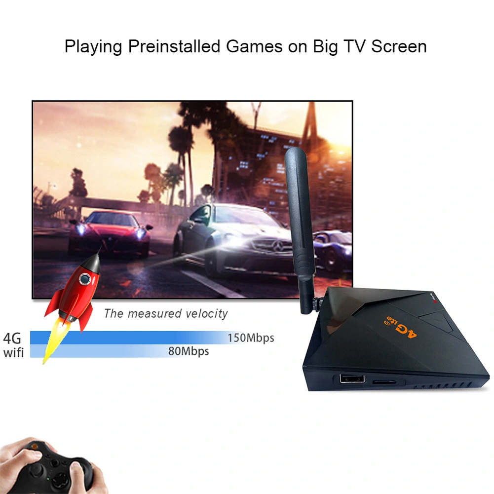 [4G Lte SIM Card] IPTV Set Top Box Android 7.1 Smart 4K TV Box