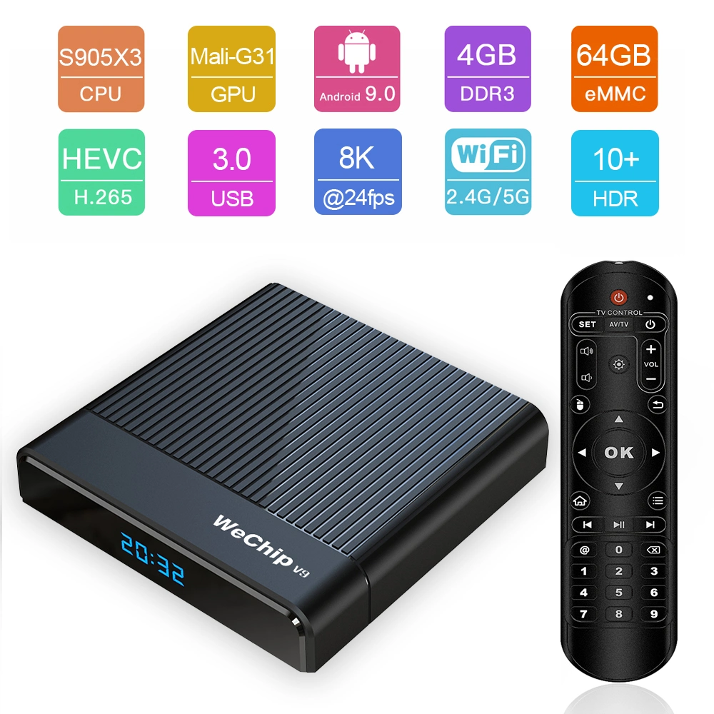 New Generation Global Version Wechip Android 9.0 TV Ultra HD Set Top Box
