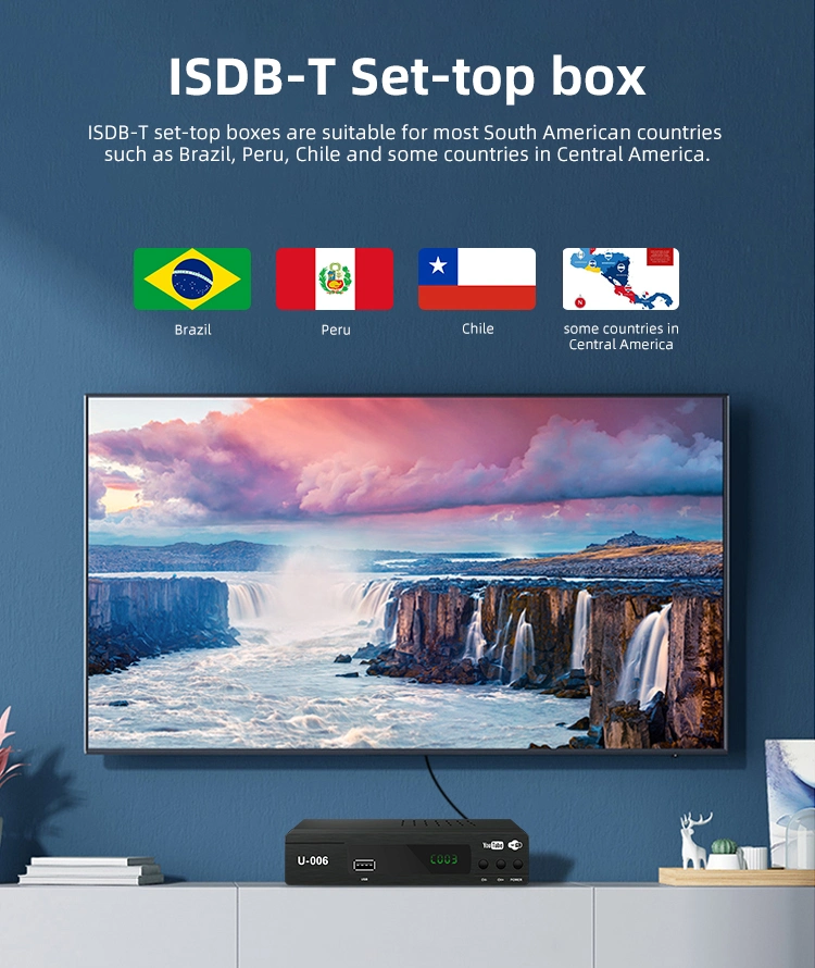 Set Top Box Android DVB Decodificador TV Digital ISDB Set Top Box South America