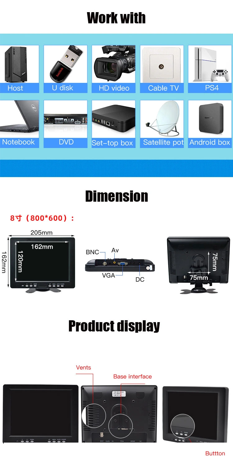 Wholesale Car Touch Monitor 7 Inch Touch Screen Monitor