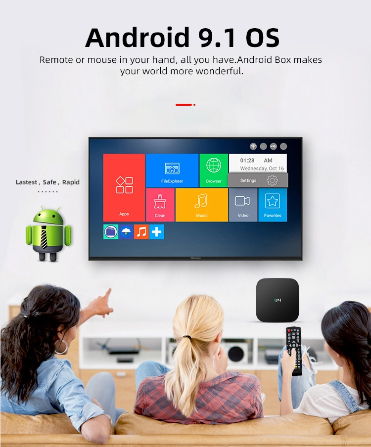Factory Price Rk3228 2/16GB Android 9.0 Smart TV Set Top Box with HD