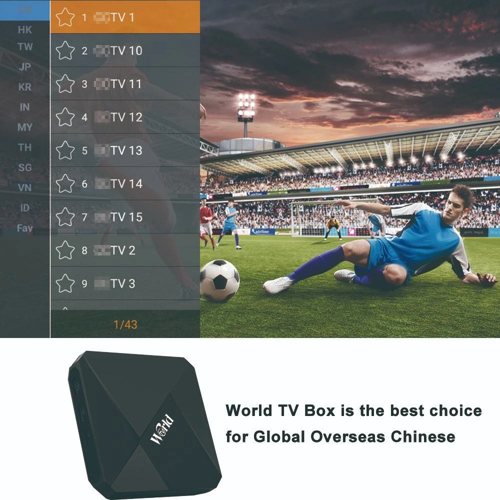 World TV Box IPTV S905W 2GB 16GB Set Top Box with WiFi IPTV Receiver