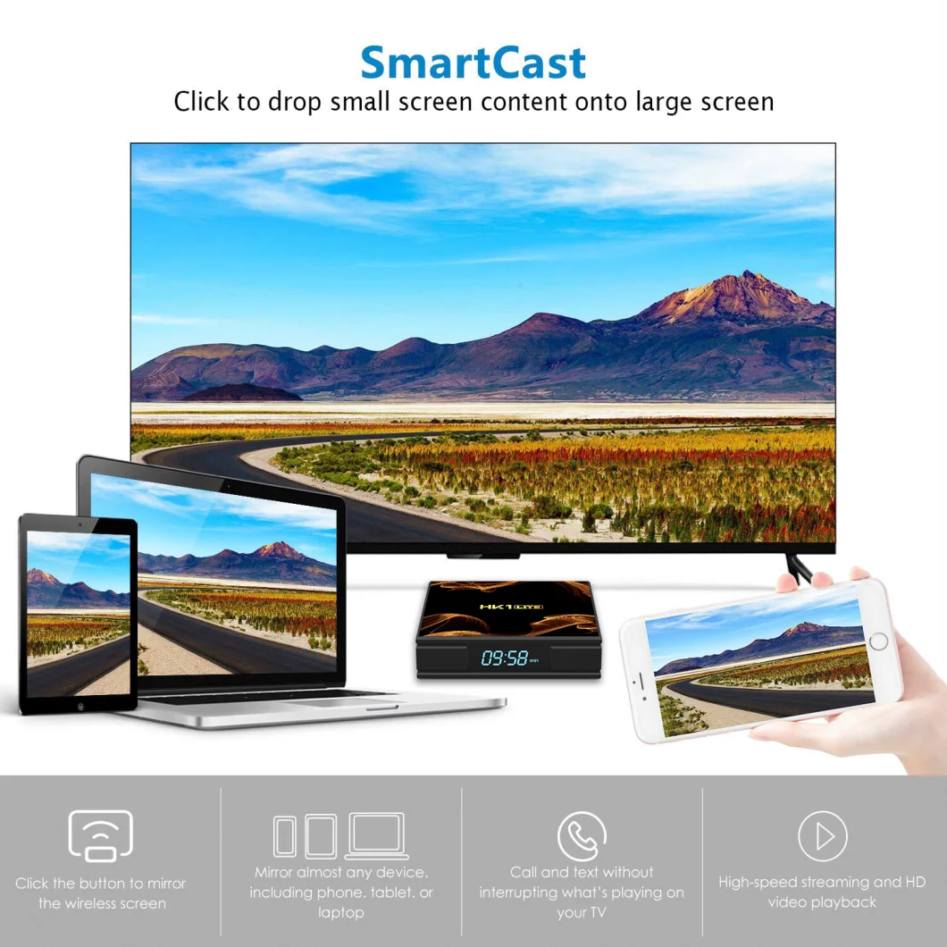 2020 Internet Tvbox HK1lite Android 9.0 Smart Ott TV Box 2GB 16GB Rk3228A Set Top Box