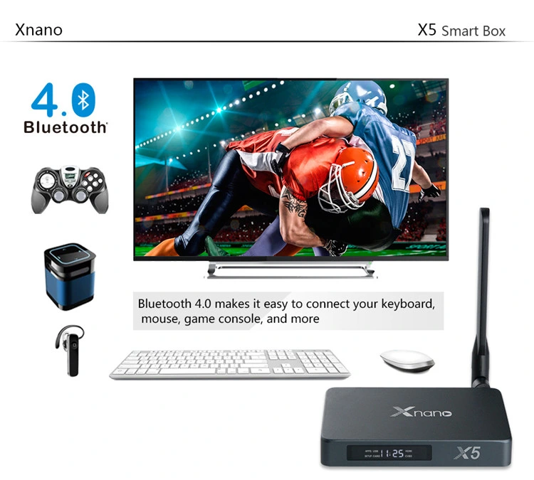 WiFi Set Top Box Xnano X5 Rtd1295 1g 8g Worldwide Android TV Box