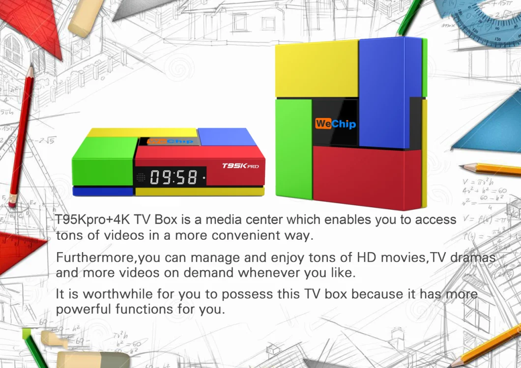 Set Top Box Media Player T95K PRO S912 2g 16g Android 6.0 Ott TV Box