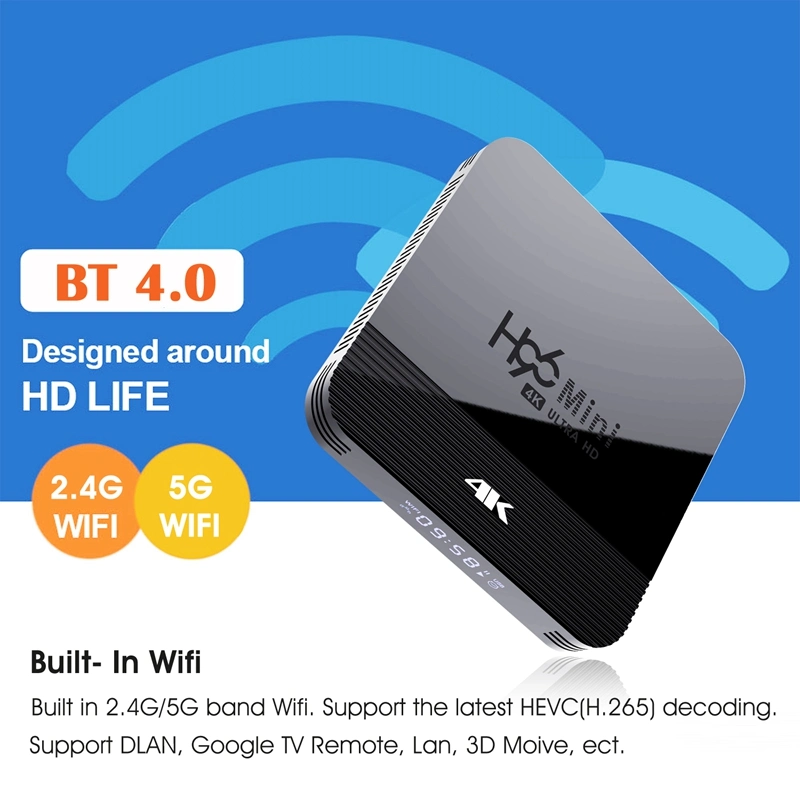 H96 Mini H8 Android 9.0 Smart TV Box 2GB 16GB 2.4G5g WiFi 4K Youtube Media Player Bt4.0 4K Google Play Android TV Set Top Box