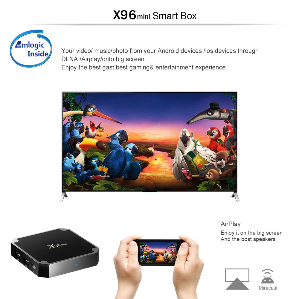 X96 Mini IPTV Set Top Box X96 Mini 1GB/8GB Amlogic S905W Android TV Box