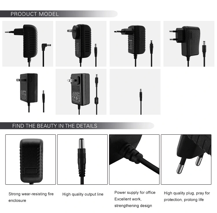 Us/EU Plug 12V 1A DC Power Adapter for Set Top Box