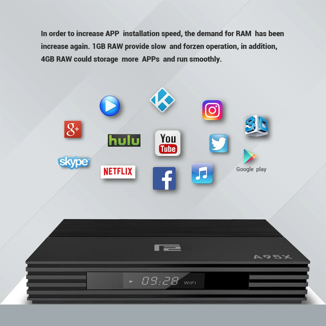 Newest S905xx2 TV Box Quad Core A95X F2 4GB 32GB Android 9.0 TV Box Dual WiFi STB Set Top Box A95xf2