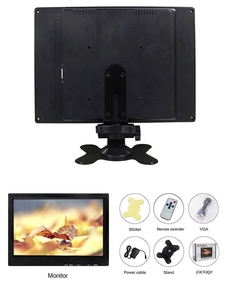 HD Mi LED Monitor Capacitive 10.1 Inch LCD Touch Screen Monitor for Car