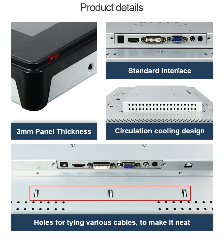 17 Inch Industrial Embedded Capacitive Touch Screen All in One Industrial Touch Screen Screen Monitor