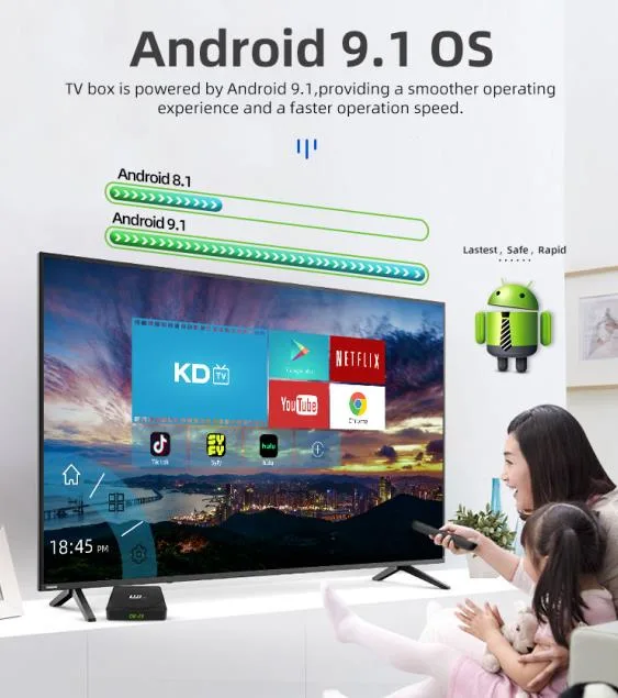 TV Box 2GB 16GB Android Set Top Box Android 9.1 TV IPTV Ott TV Box