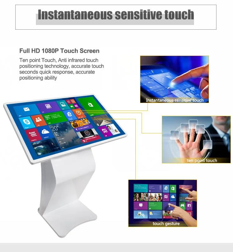 Chinese Factory Commercial Advertising Kiosk Digital Signage Android Touch Screen PC